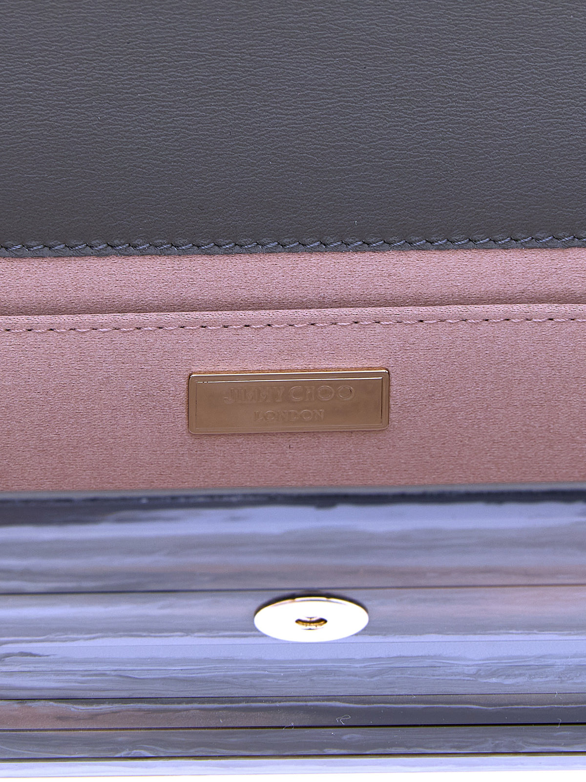 Gray Polyester Clutch Bag