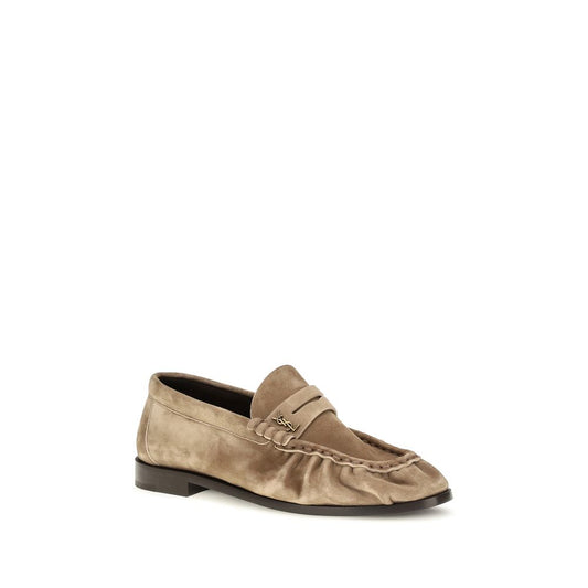 Beigeksiväriset Bos taurus -vasikannahkaiset slip-on-loaferit