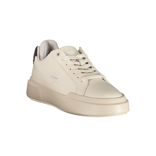 White Polyurethane Women's Sneaker