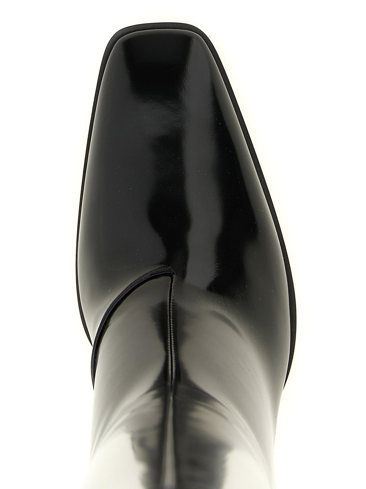 Black Calfskin Over The Knee