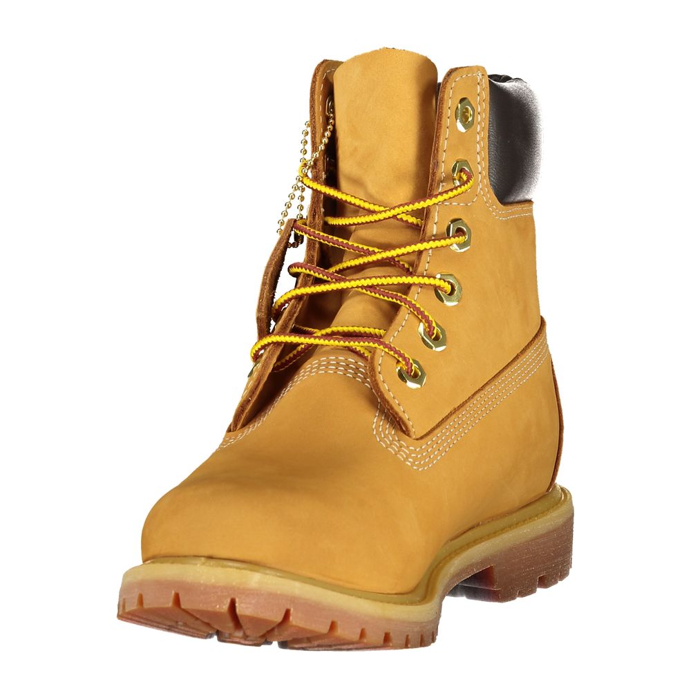 Yellow Polyester Ankle Boots