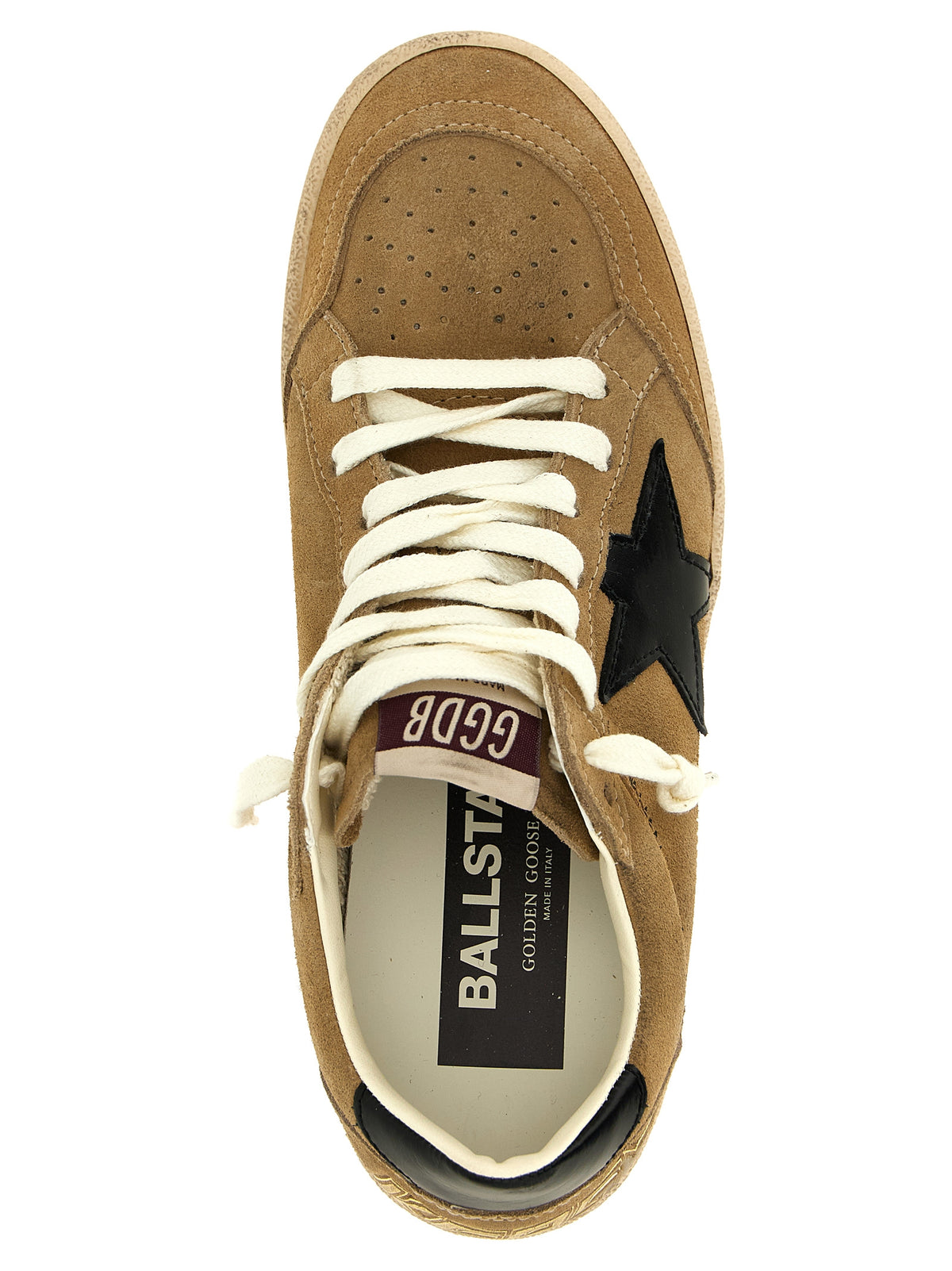 Beige Cowhide Low Top Sneakers