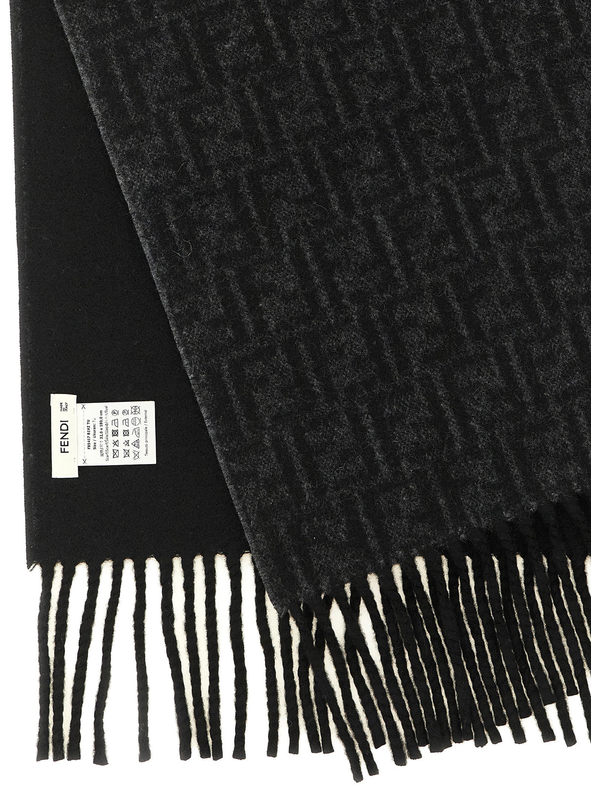 Black Wool Foulard