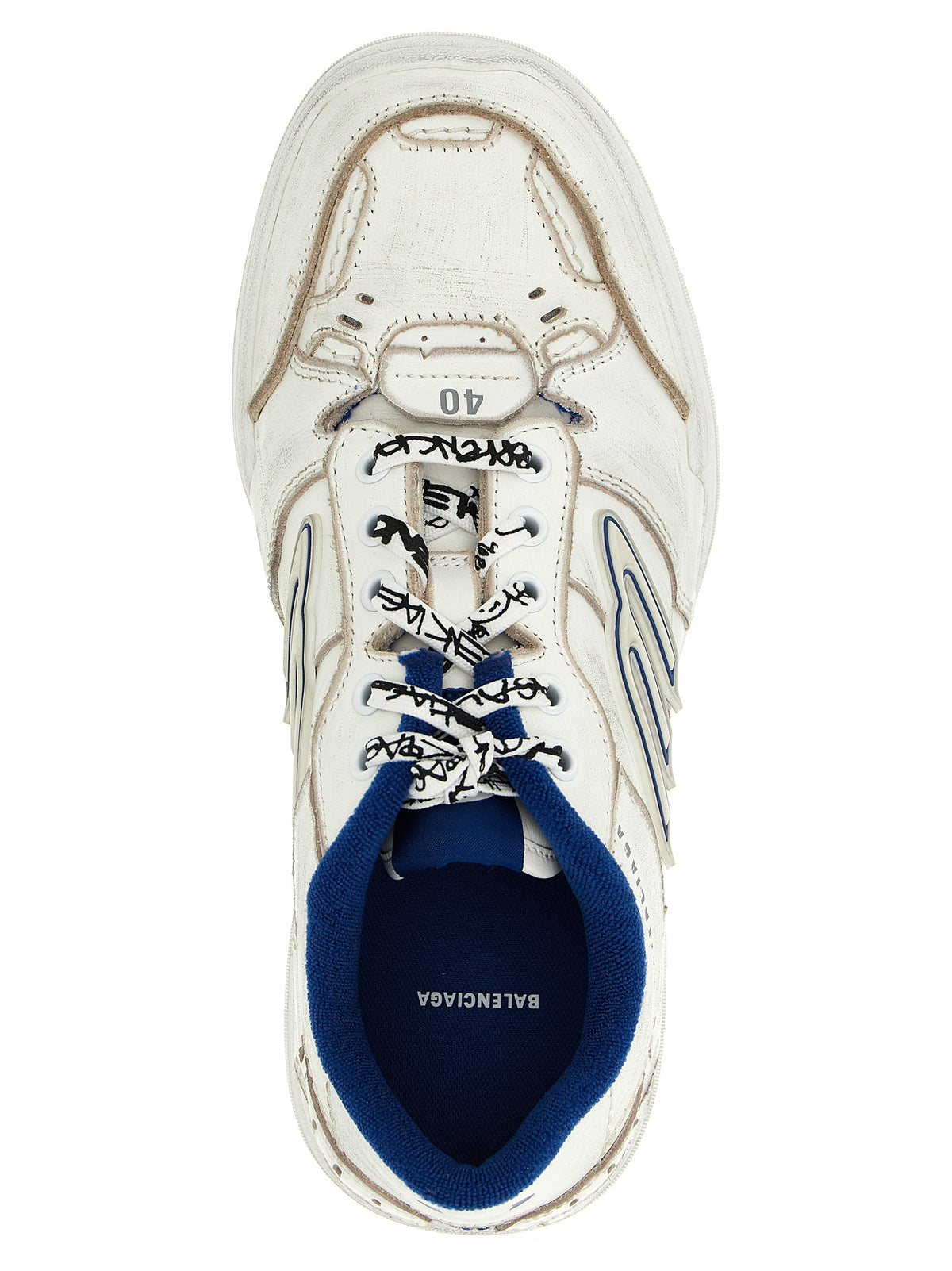 White Calfskin Athletic Sneakers