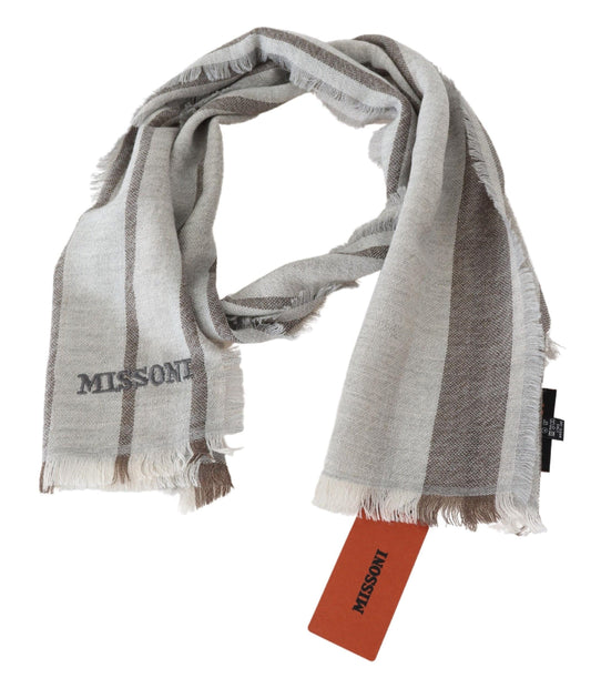 Monivärinen raidallinen villahuivi (unisex)