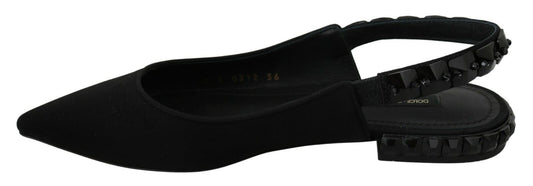 Mustat Charmeuse-slingback-kengät