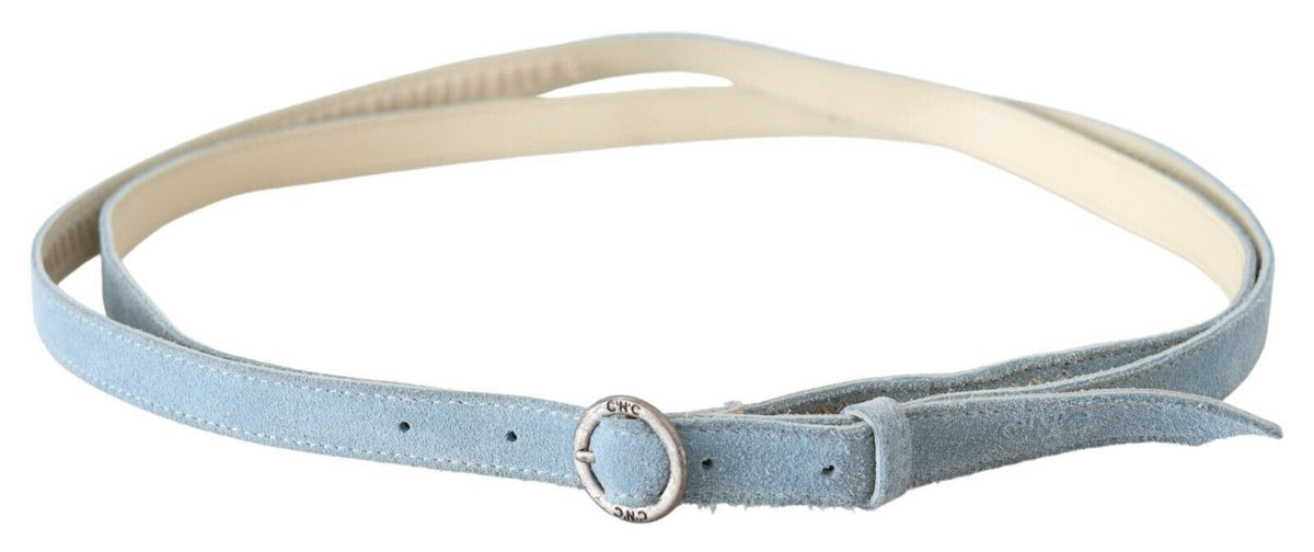 Blue Skinny Leather Fashion Waist Belt