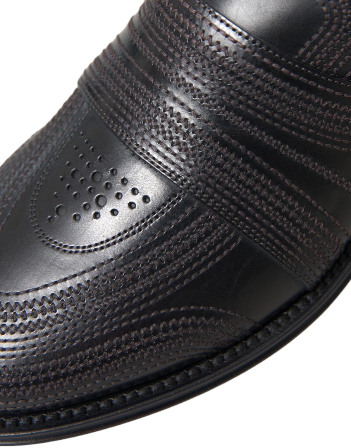 Black Brown Leather Loafer Men Dress Shoes