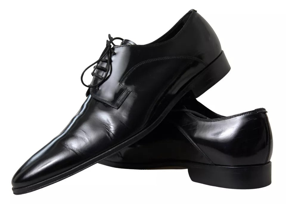 Black Polished Leather Formal Dress Shoes