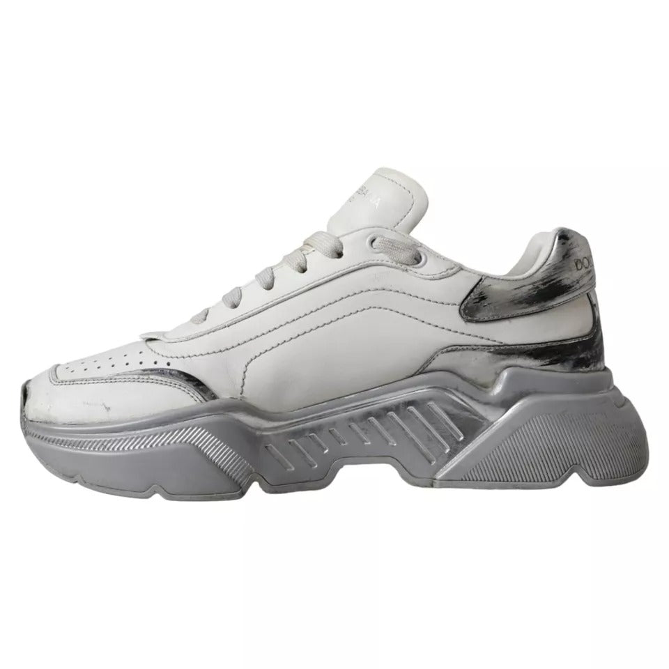 White Silver Daymaster Low Top Sneakers Shoes
