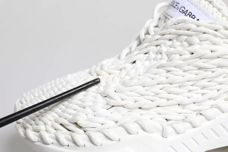 White Knitted Daymaster Sneakers Shoes