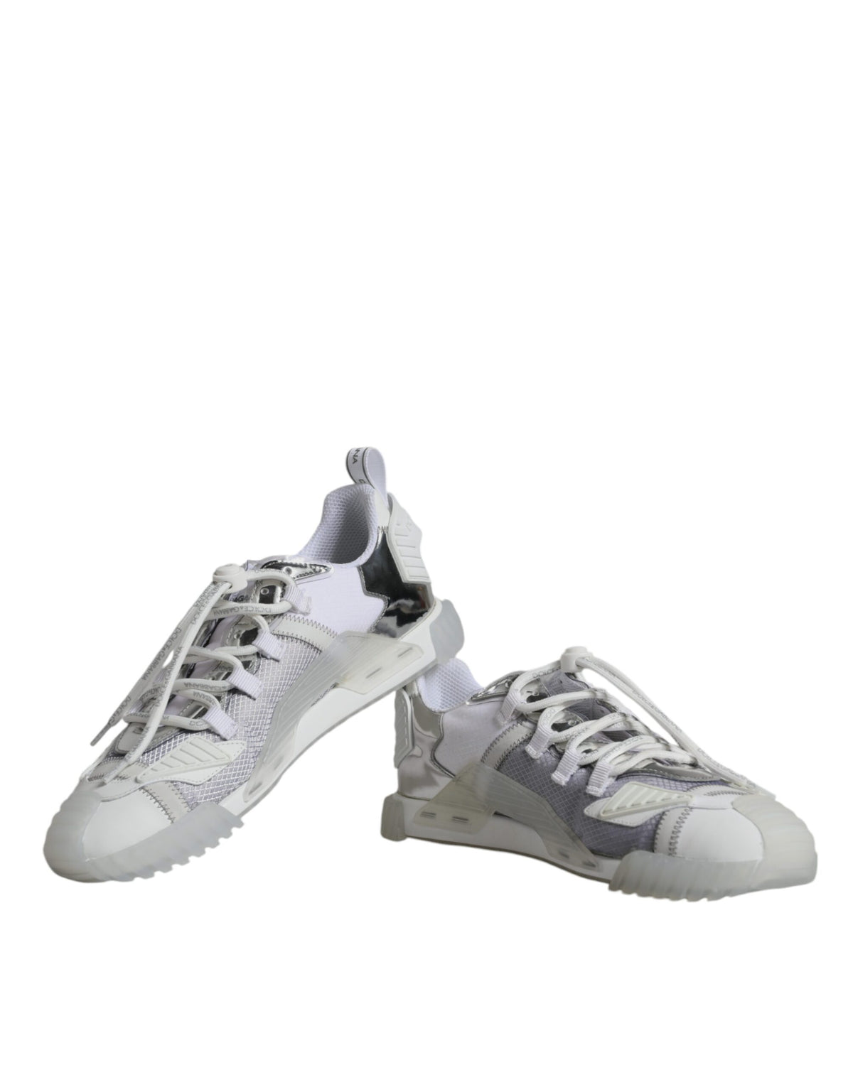 White Silver Low Top NS1 Sneakers Shoes