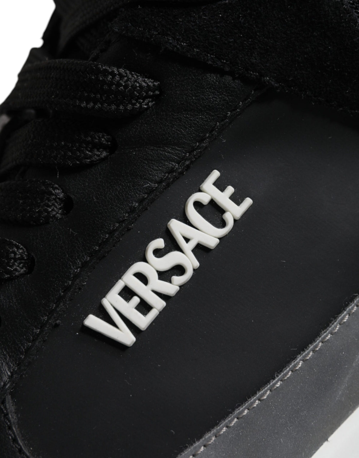 Black Canvas Quad Fabric Medusa Low Top Sneaker Shoes