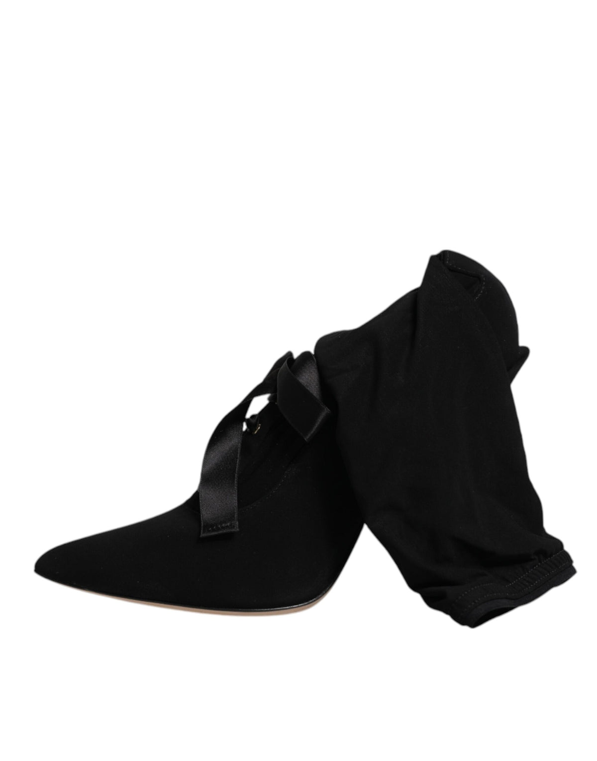 Black Stiletto Heels Mid Calf Boots Shoes