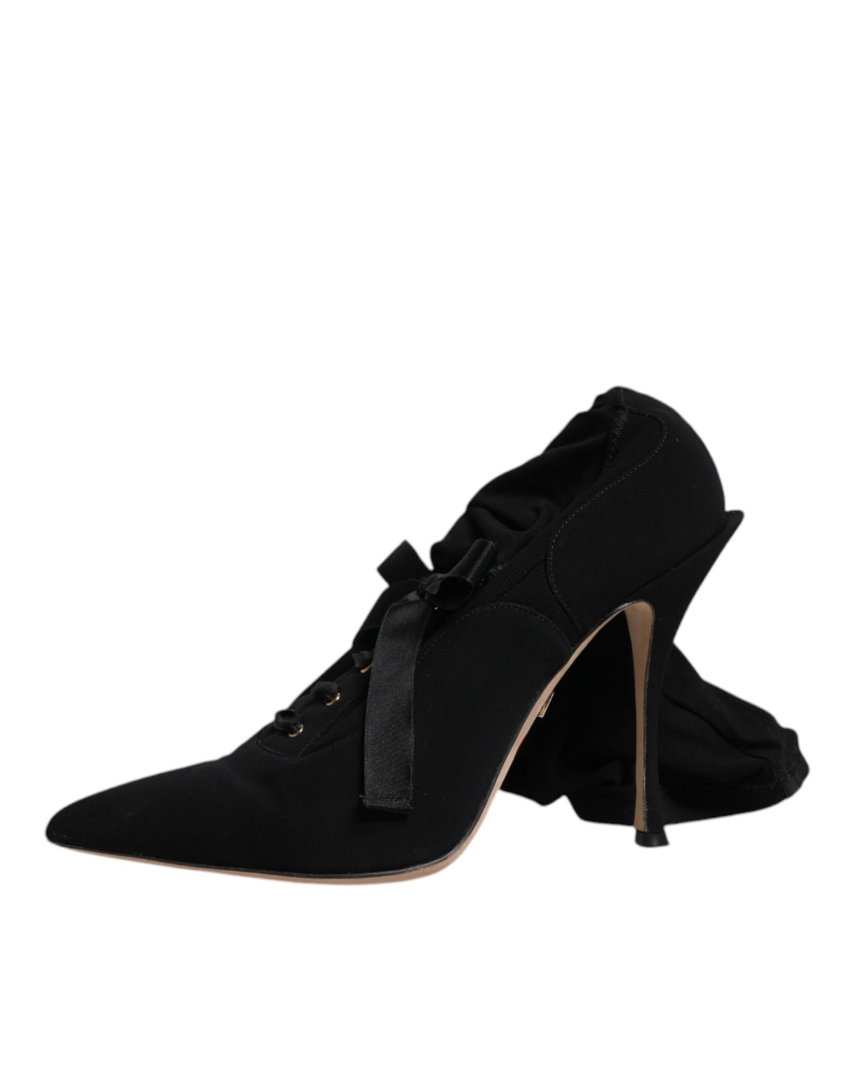 Black Stiletto Heels Mid Calf Boots Shoes