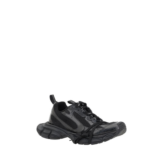 Black Fabric Athletic Sneakers