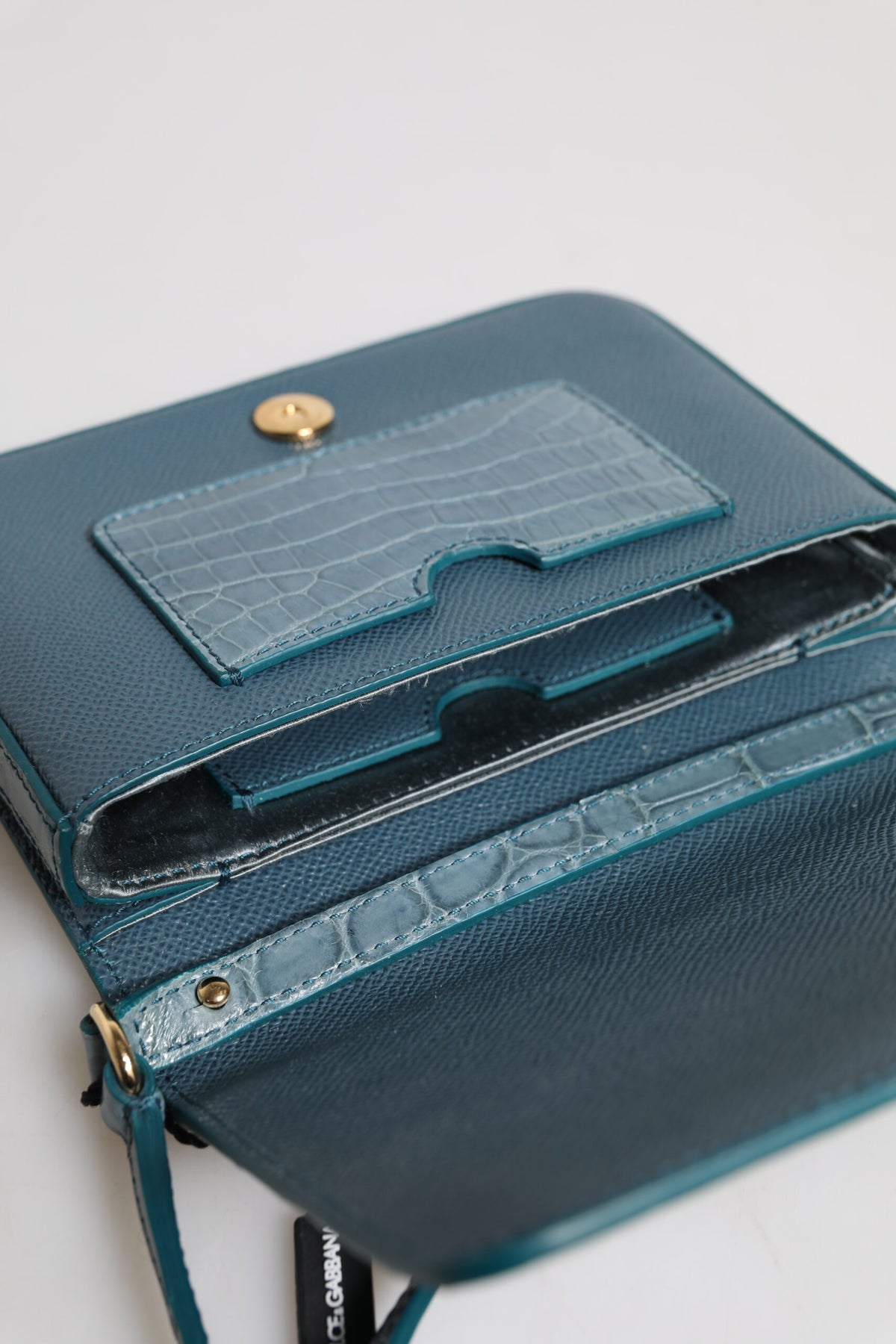Green Exotic Leather DG Plaque Crossbody Mini Bag