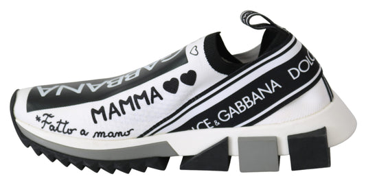 White Black Slip On Sorrento Sneakers