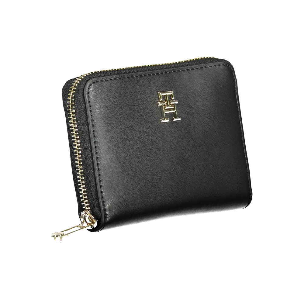 Black Polyurethane Women Wallet