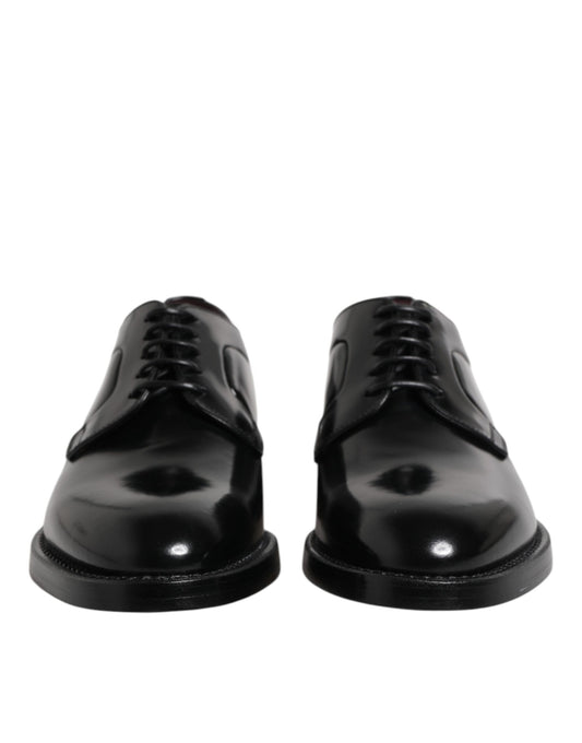 Black Leather Lace Up Derby Dress Formal Shoes