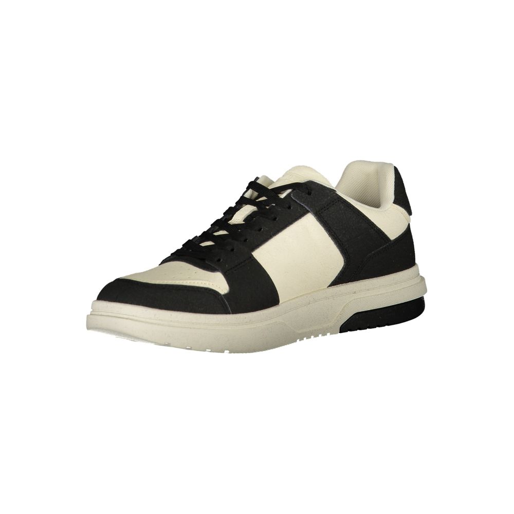 Black Polyester Men's Sneaker