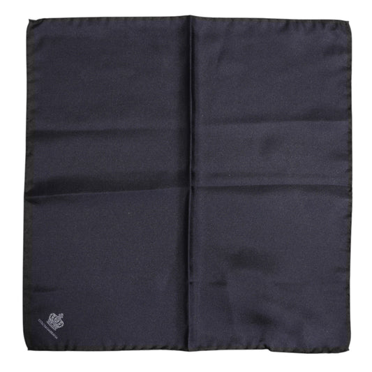 Blue DG Crown Silk Square Men Foulard Scarf