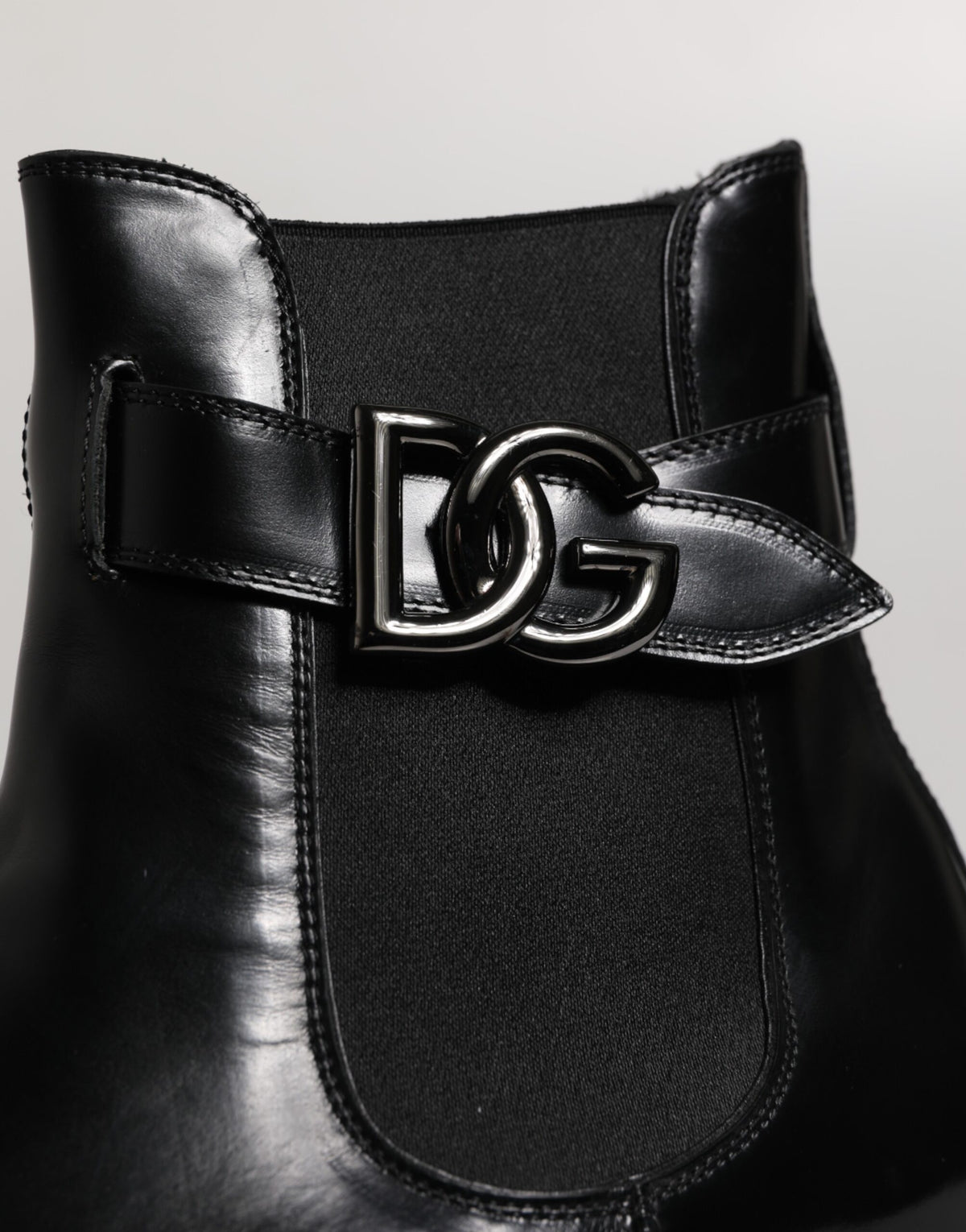 Black Belted DG Logo Men Chelsea Boots Shoes