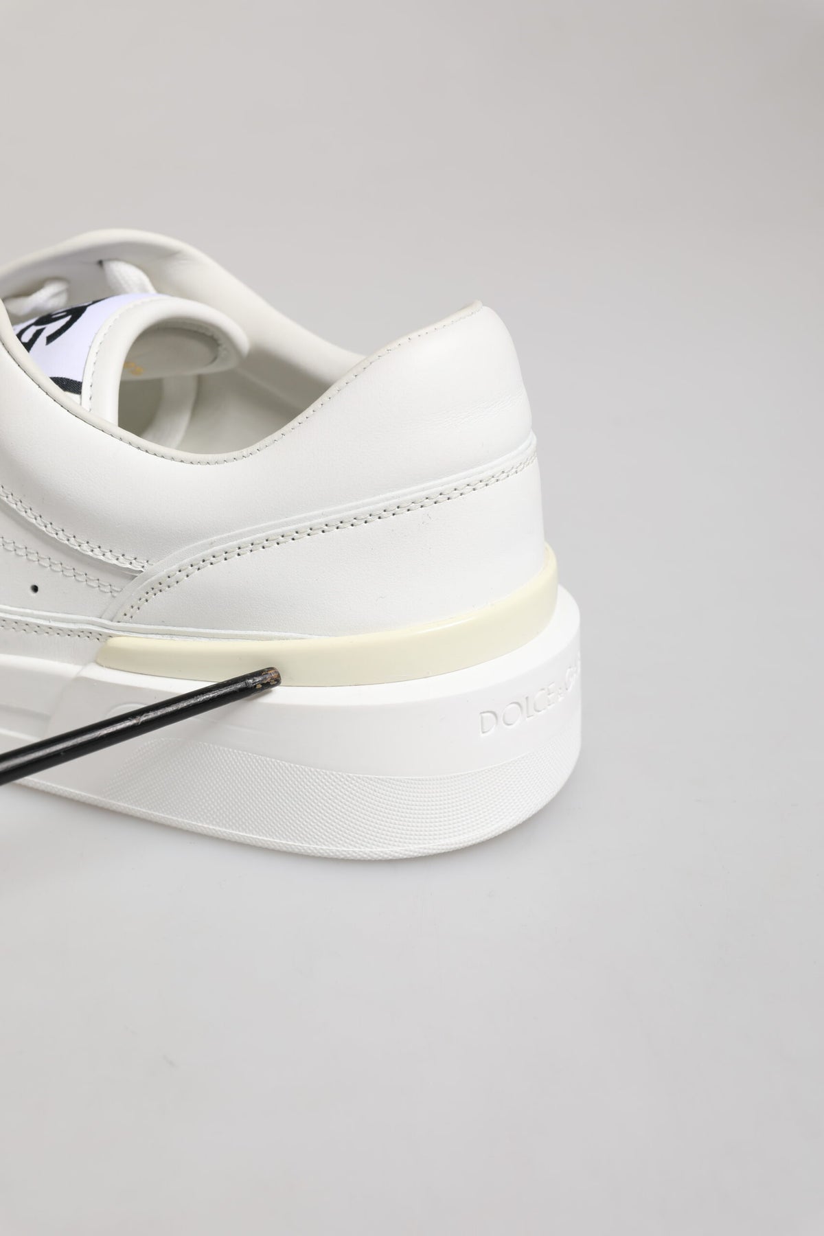 White Miami Leather Low Top Sneakers Shoes
