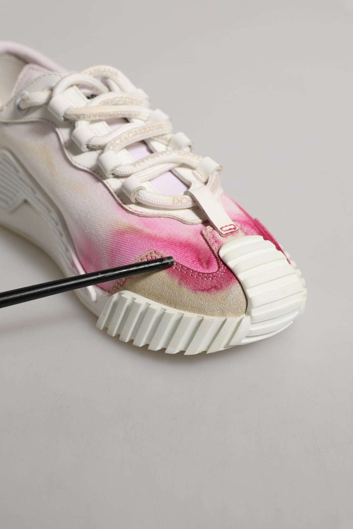 White NS1 Lace Up Low Top Sneakers Shoes