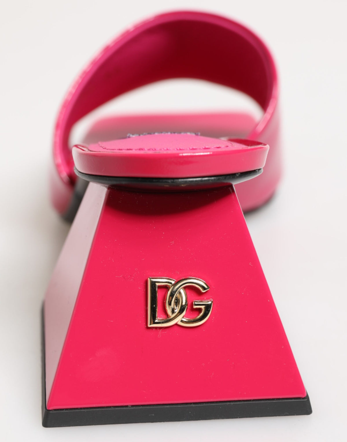 Pink Open Toe Block Heel Mules Sandals Shoes