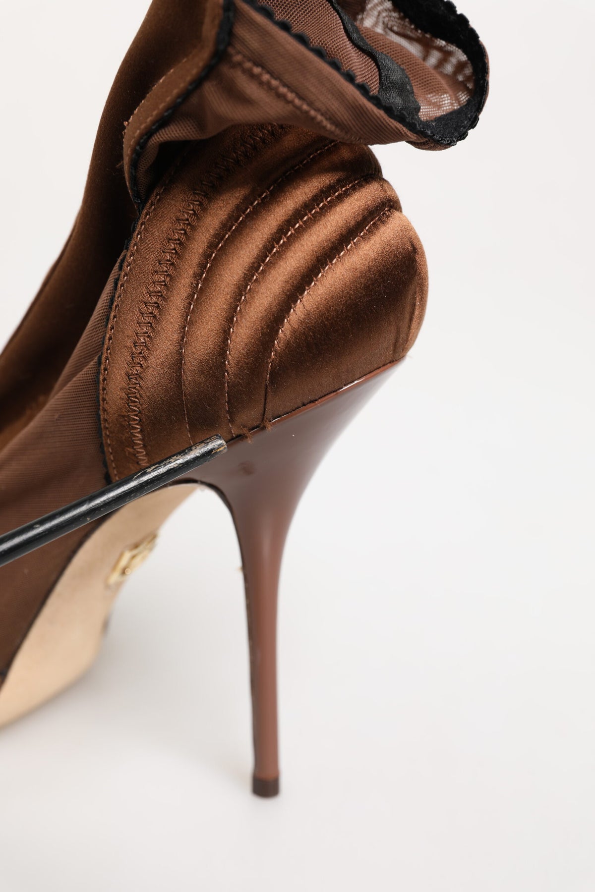 Brown Bette High Heeled Ankle Boots Shoes