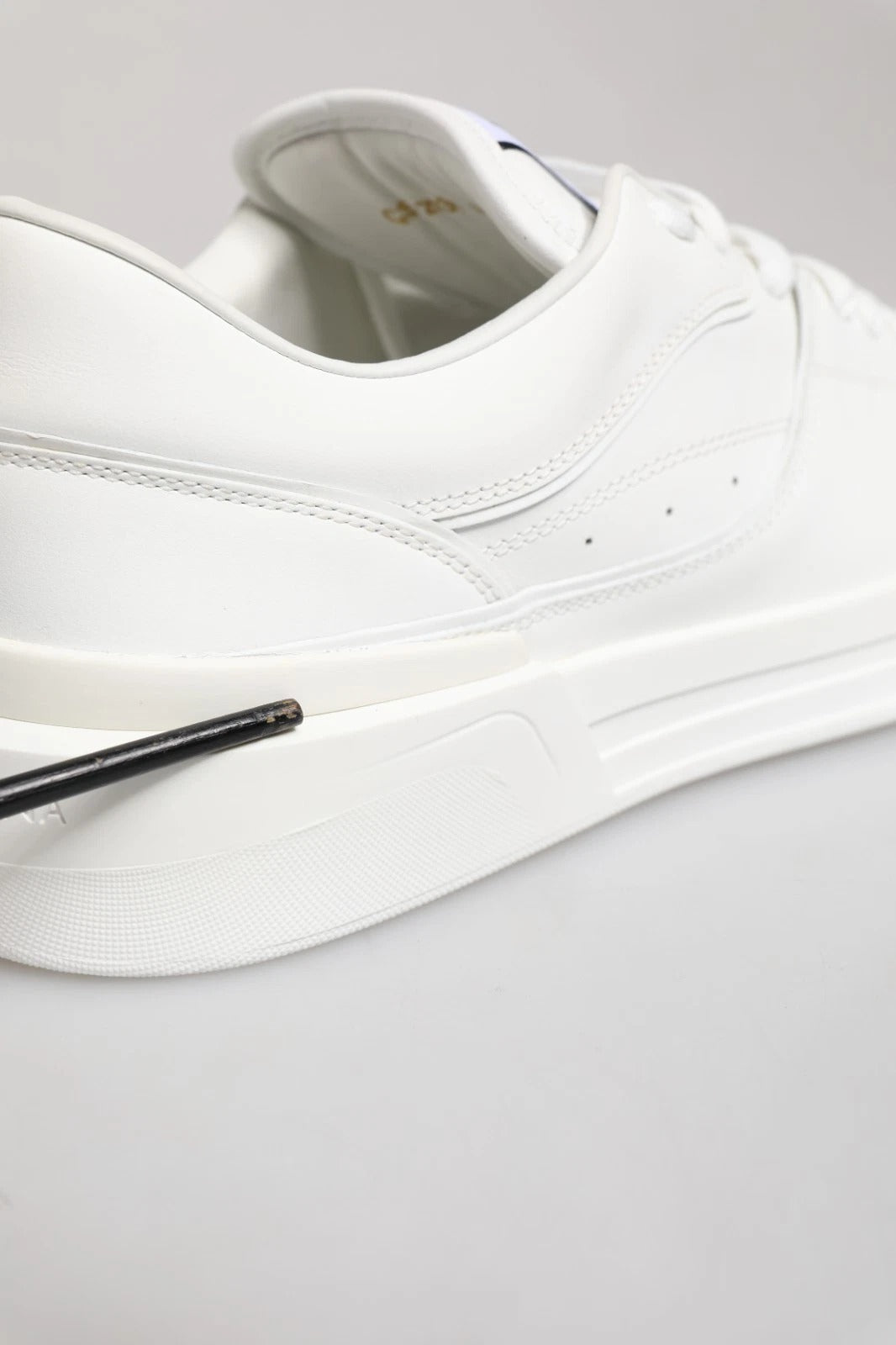 White Miami Leather Low Top Sneakers Shoes