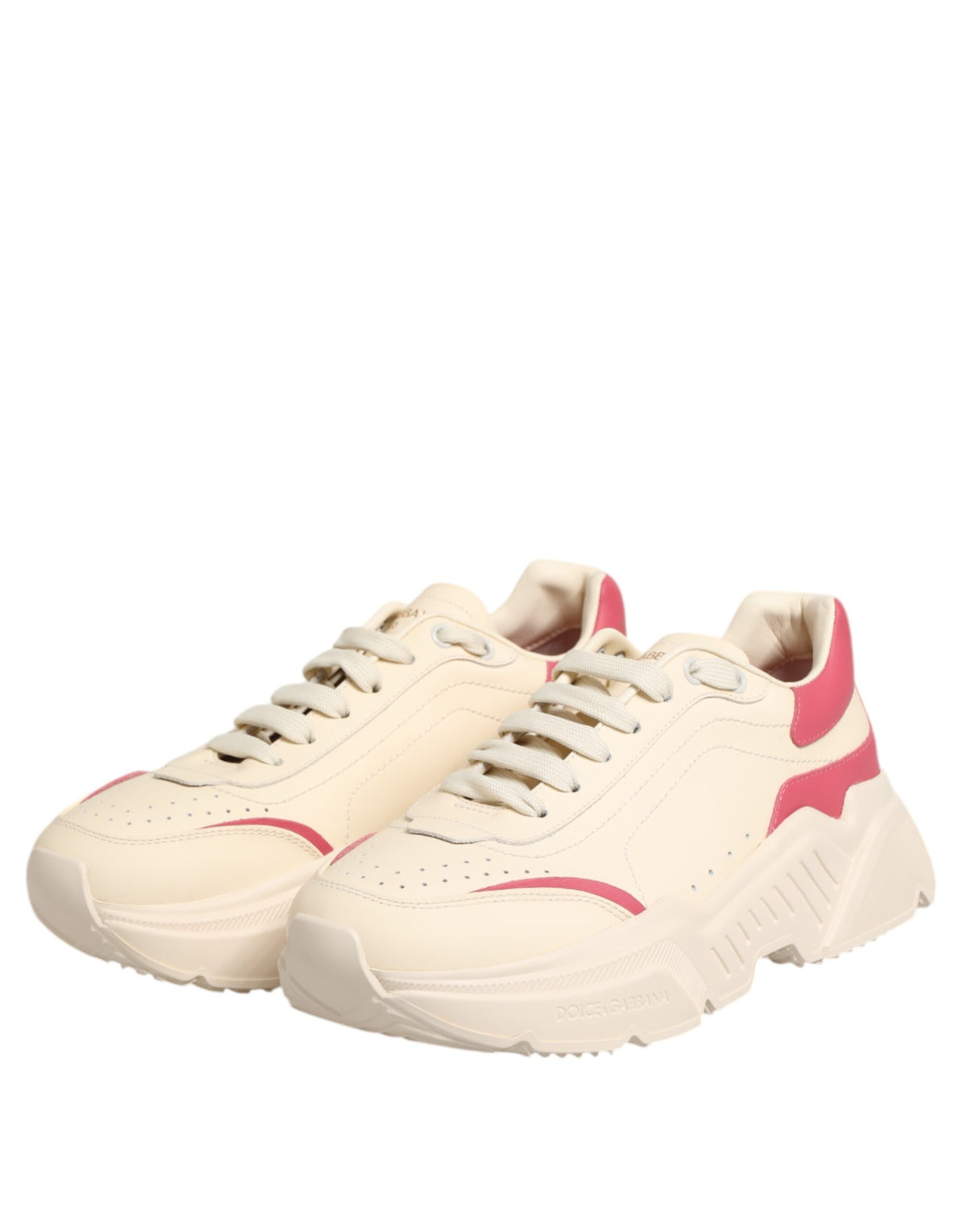 White Pink Leather Daymaster Sneakers Shoes