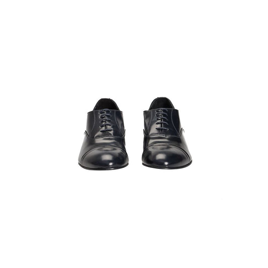 Blue Leather Men Shoe