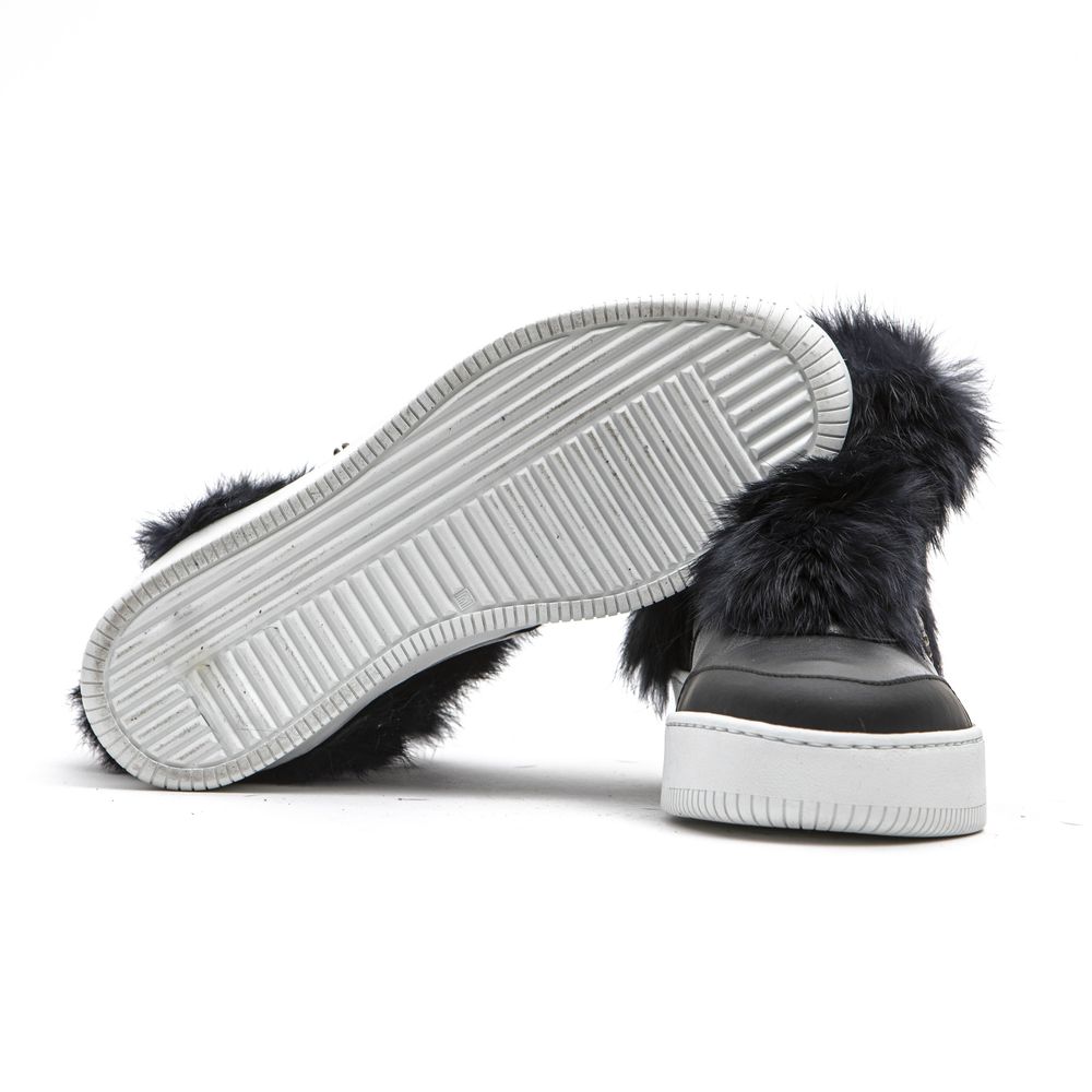 Blue Leather Women Sneaker