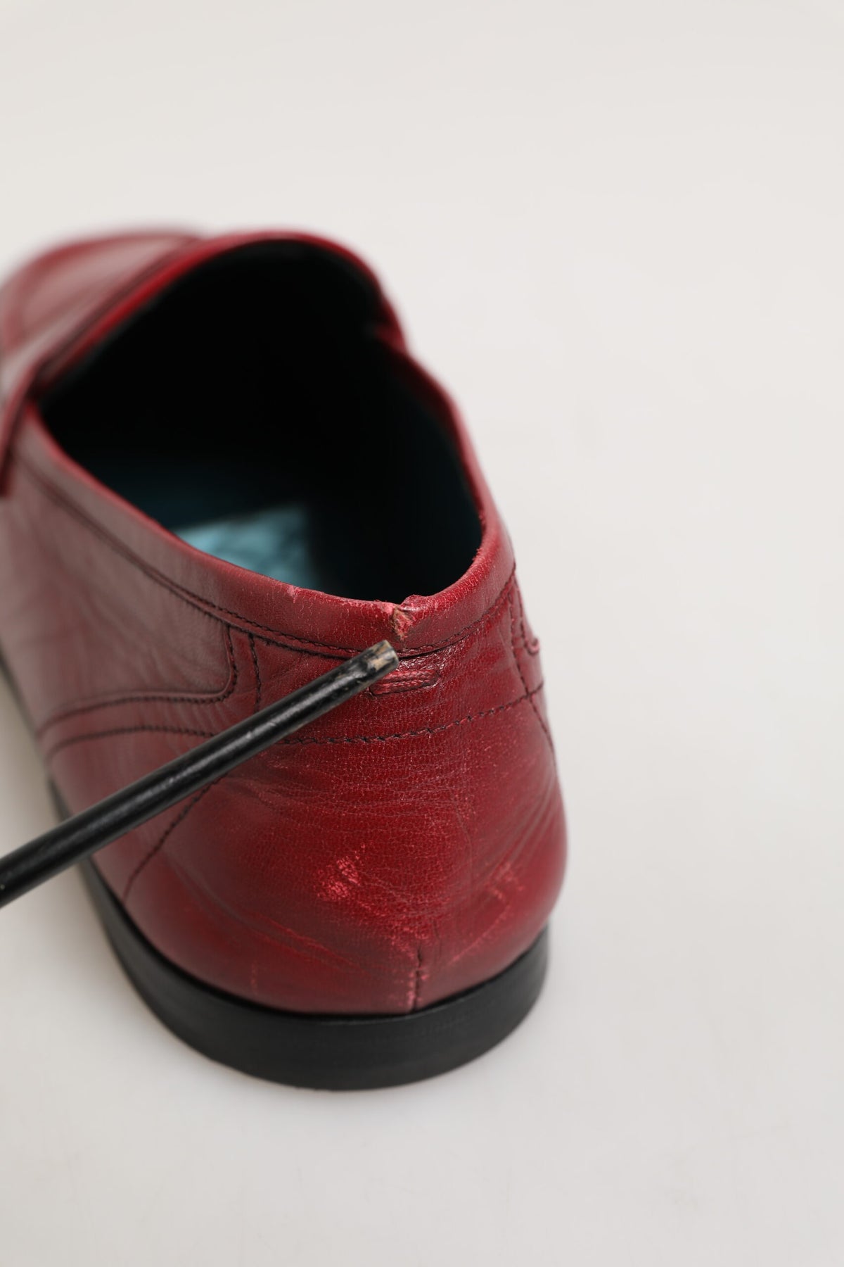 Red Leather Slip On Dress Men Loafers Shoes