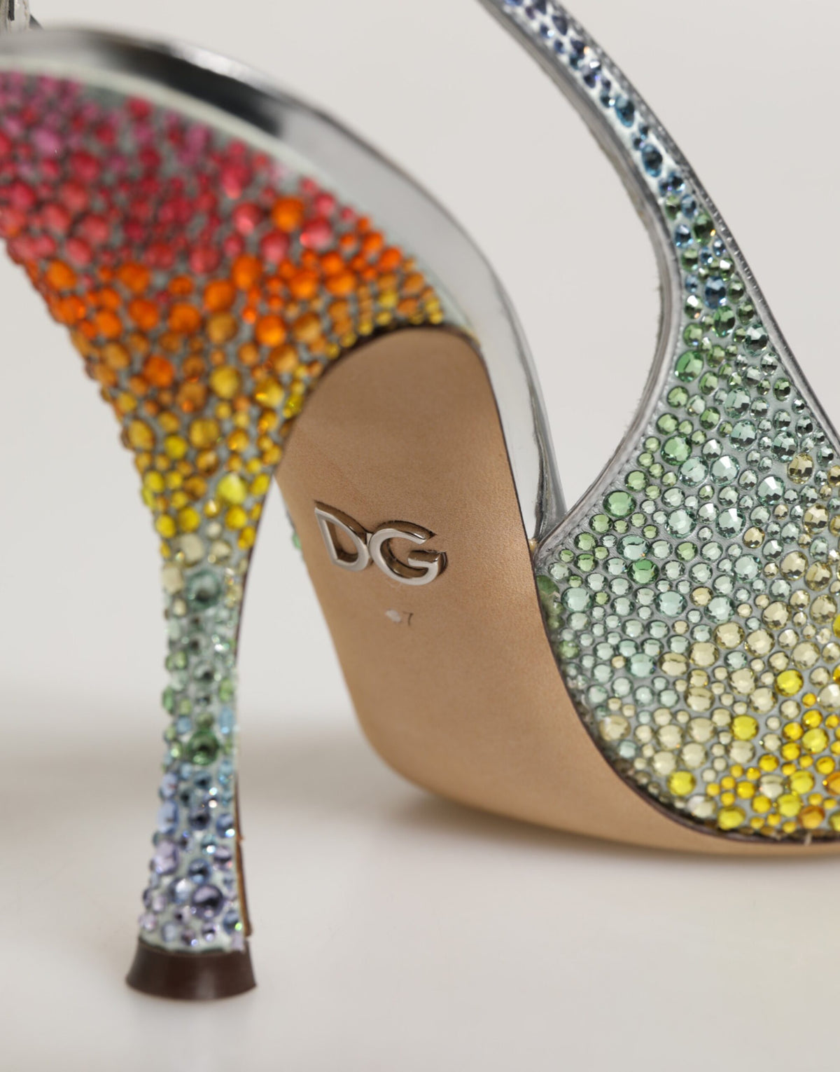 Multicolor Sequin Slingback Pumps Shoes