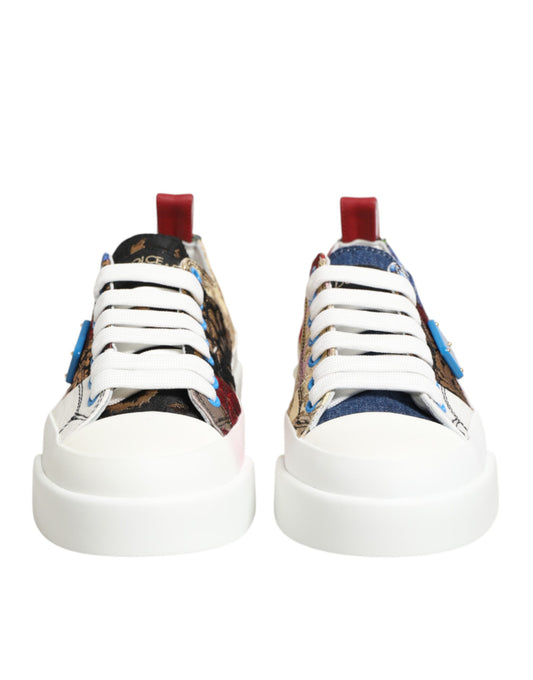 Multicolor Patchwork Low Top Sneakers Shoes