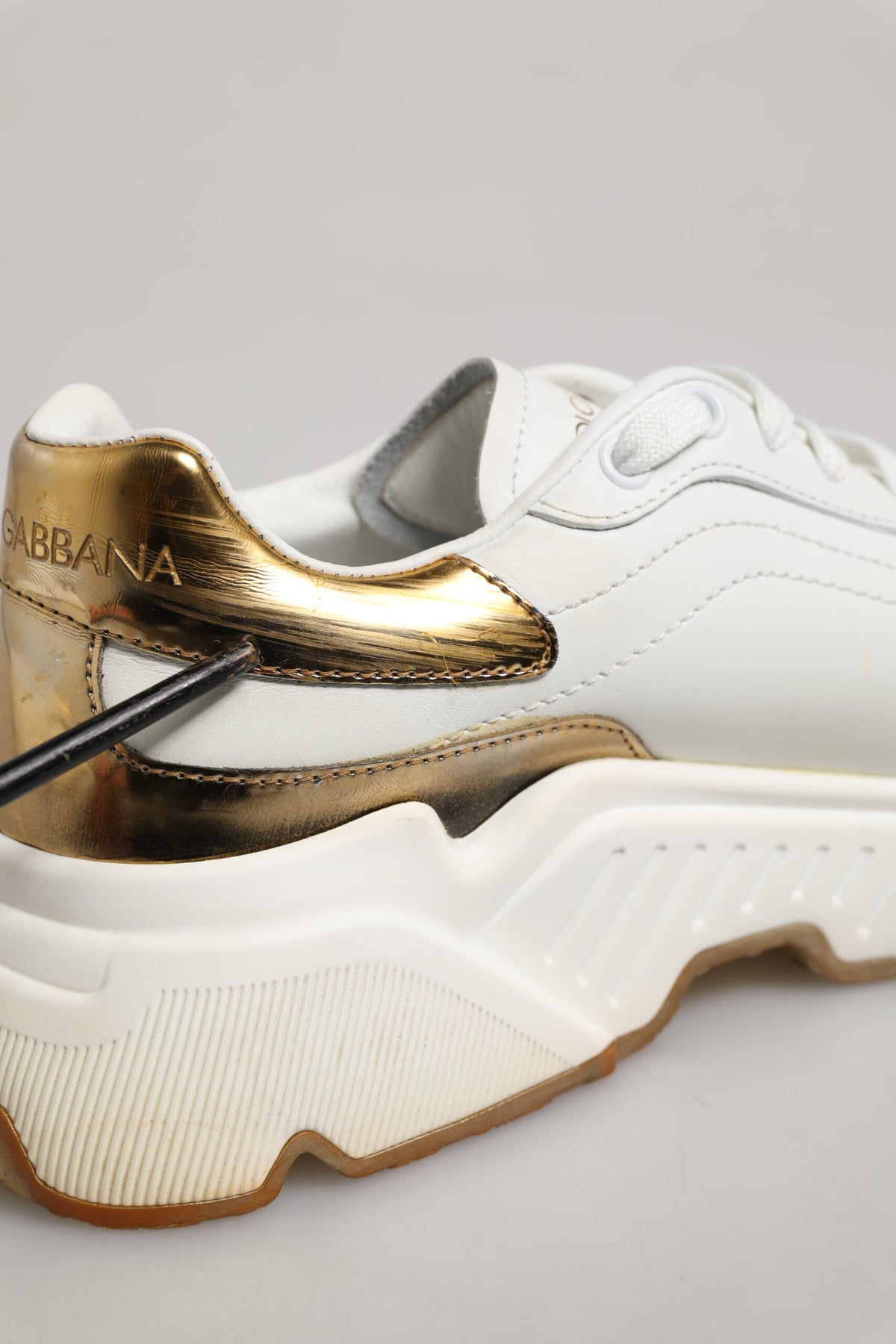 White Gold Daymaster Low Top Sneakers Shoes