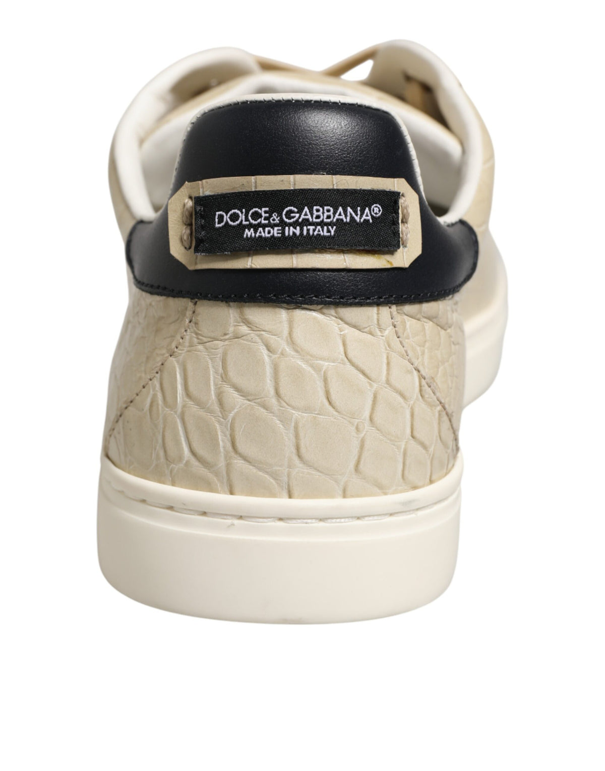 Beige London Low Top Leather Sneakers Shoes