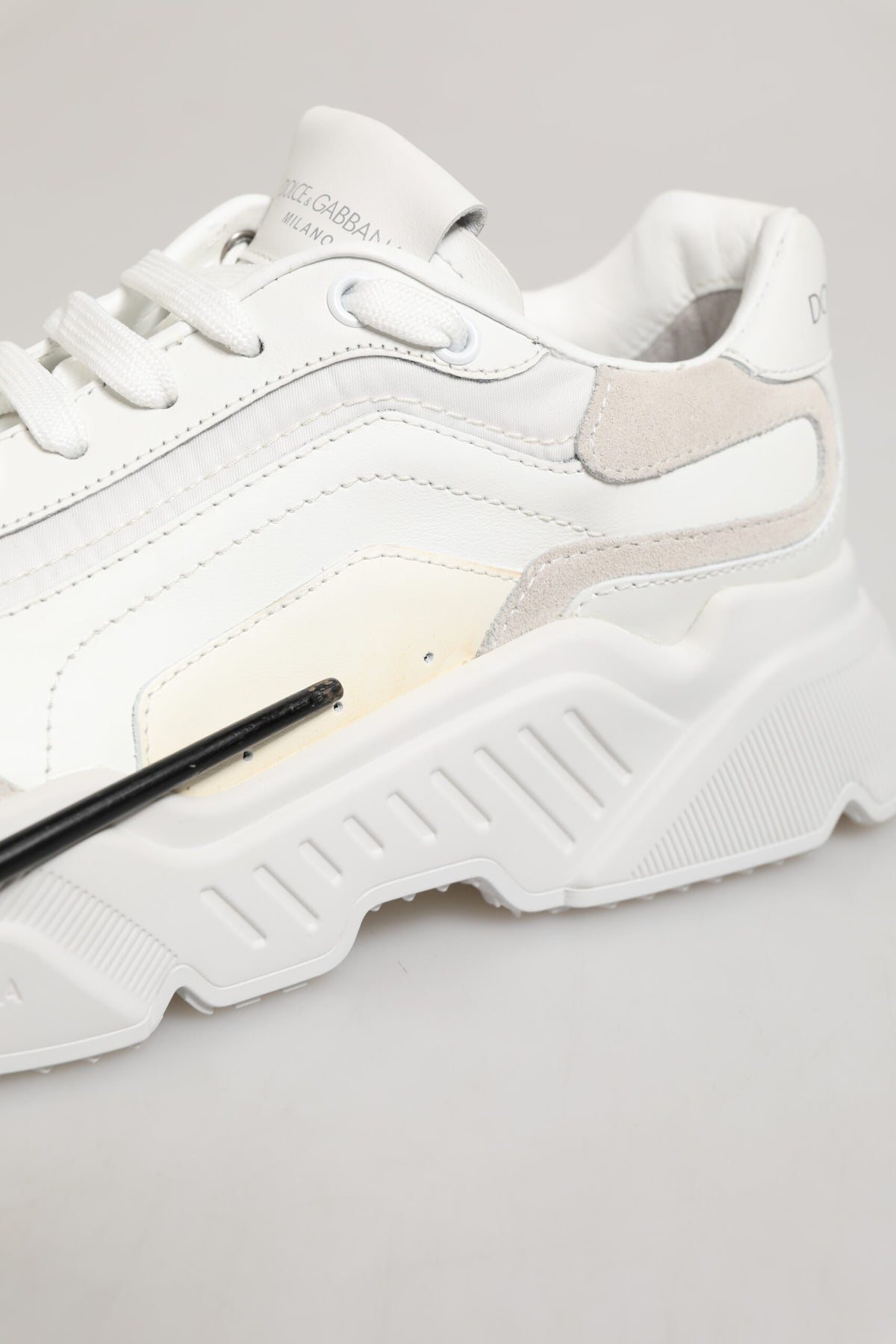 White Leather Daymaster Low Top Sneakers Shoes
