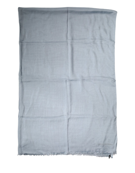 Light Blue Cashmere Knitted Shawl