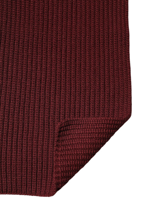 Maroon Cashmere Knitted NeckWrap Shawl Scarf