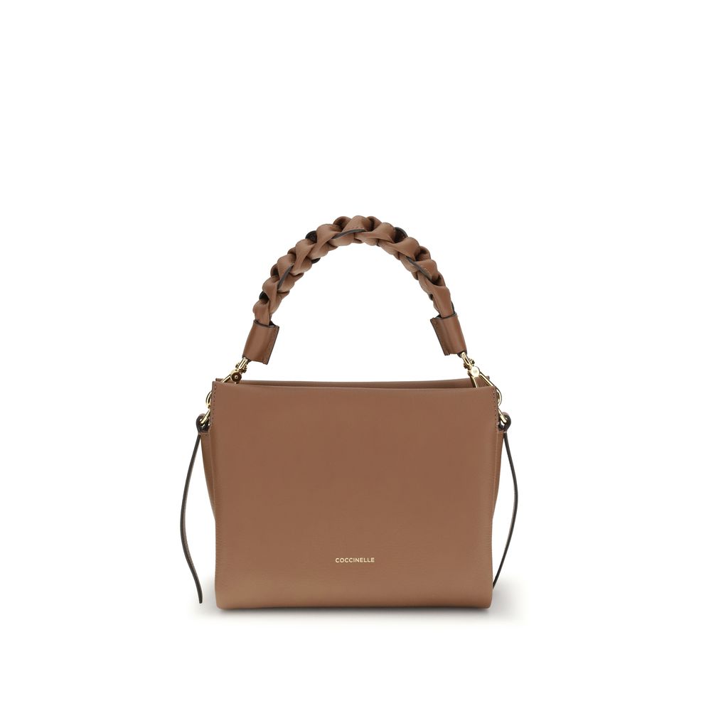 Beige Calf Leather Bos Taurus Shoulder Bag