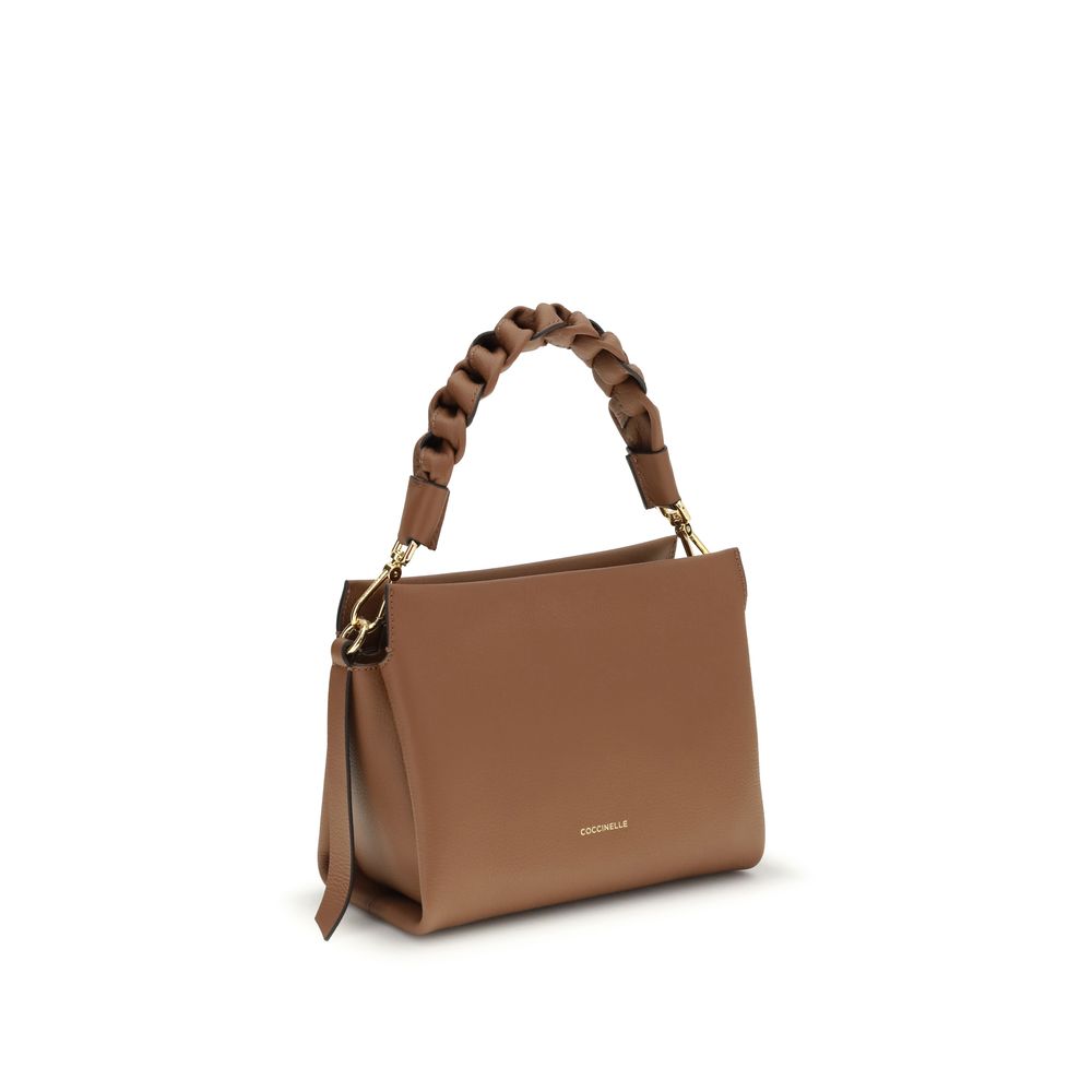 Beige Calf Leather Bos Taurus Shoulder Bag