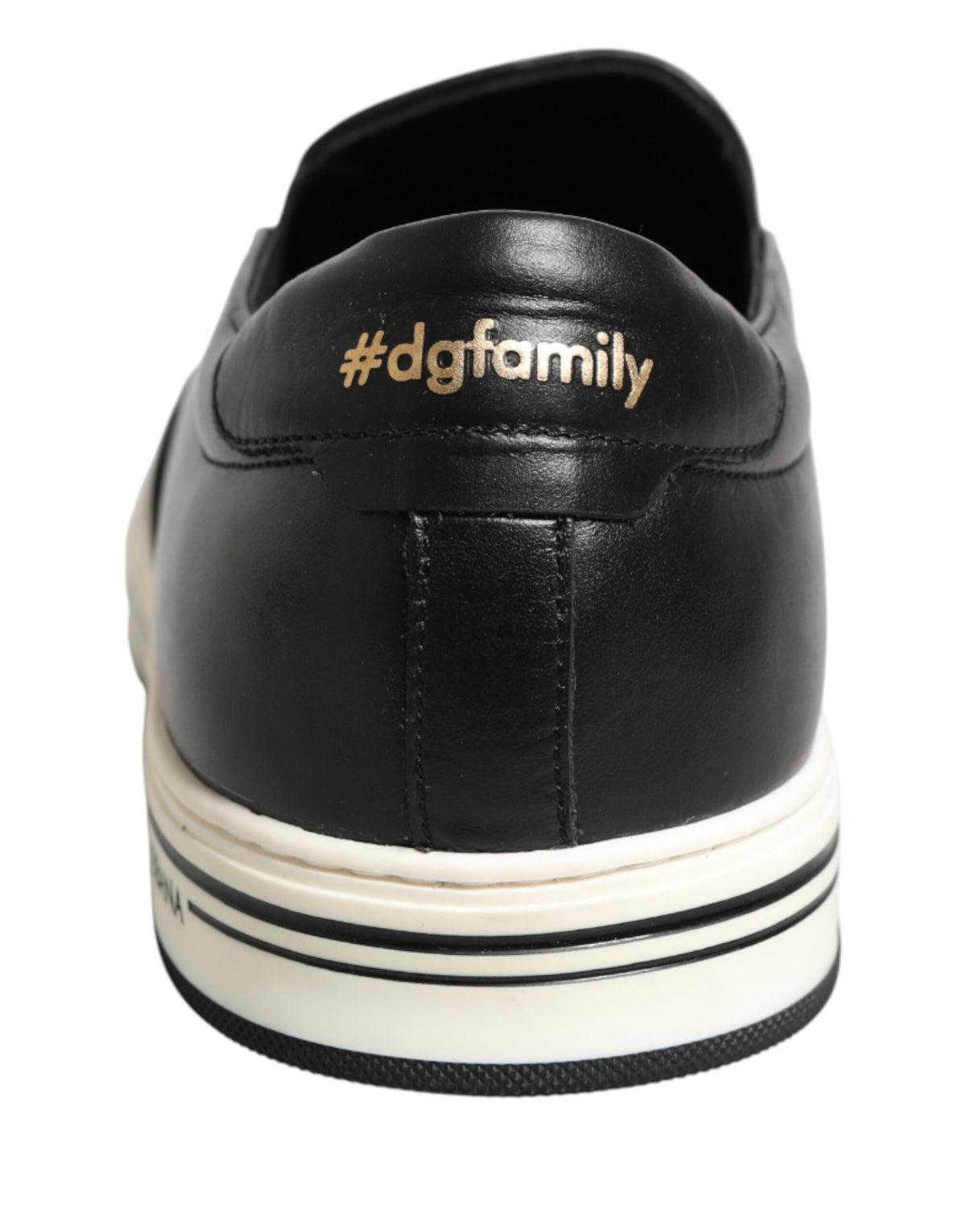 Black Leather Signature Figures Sneakers Shoes