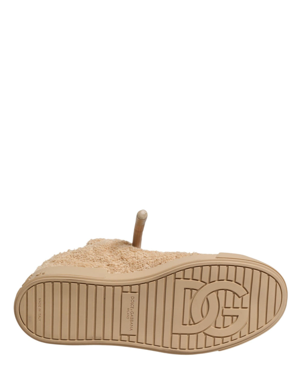 Shoes Beige Faux Shearling Low Top Sneakers