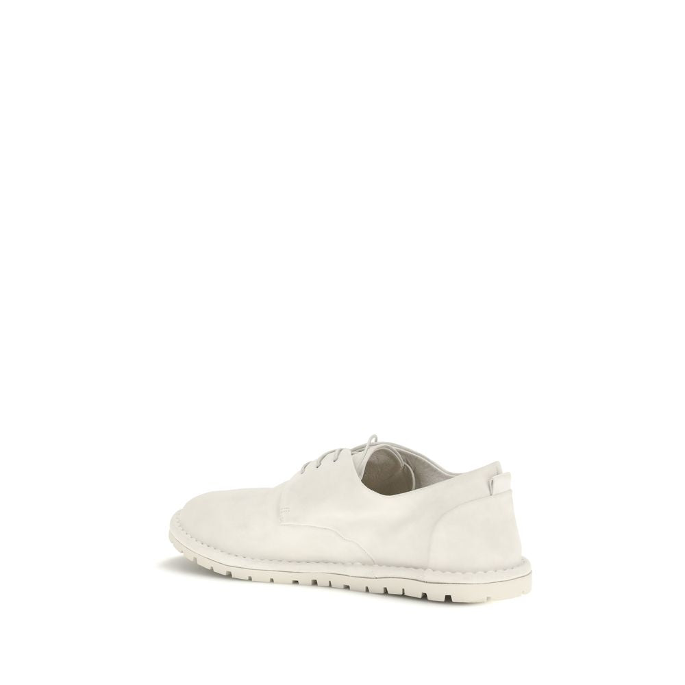 Beige Calf Leather Bos Taurus Oxfords And Derbies