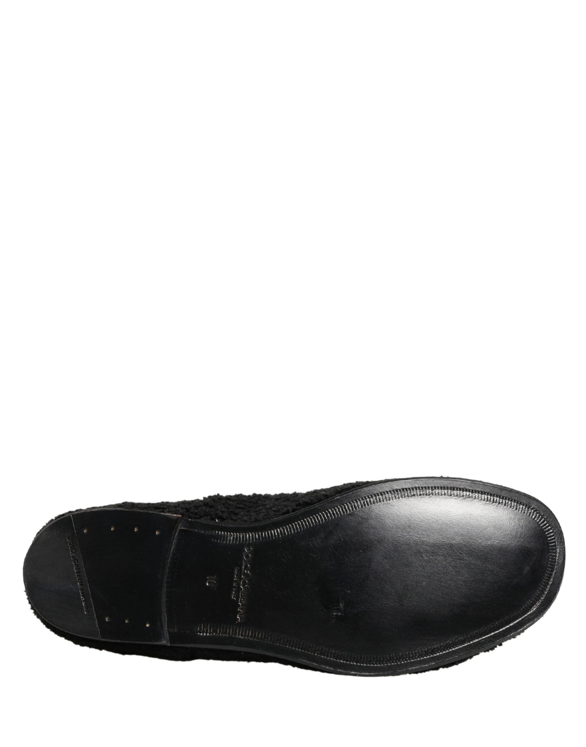 Men Black Riccio Shearling Dress Derby Shoes