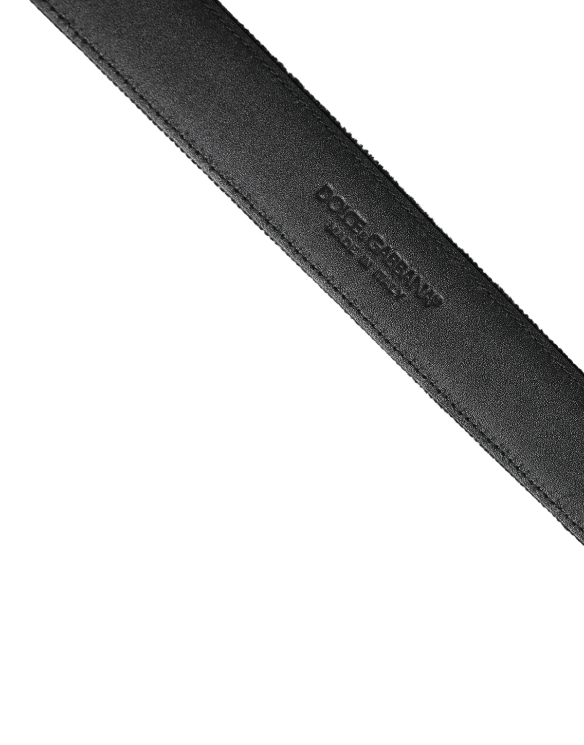 Black Suede Silver Tone Metal Buckle Men Belt